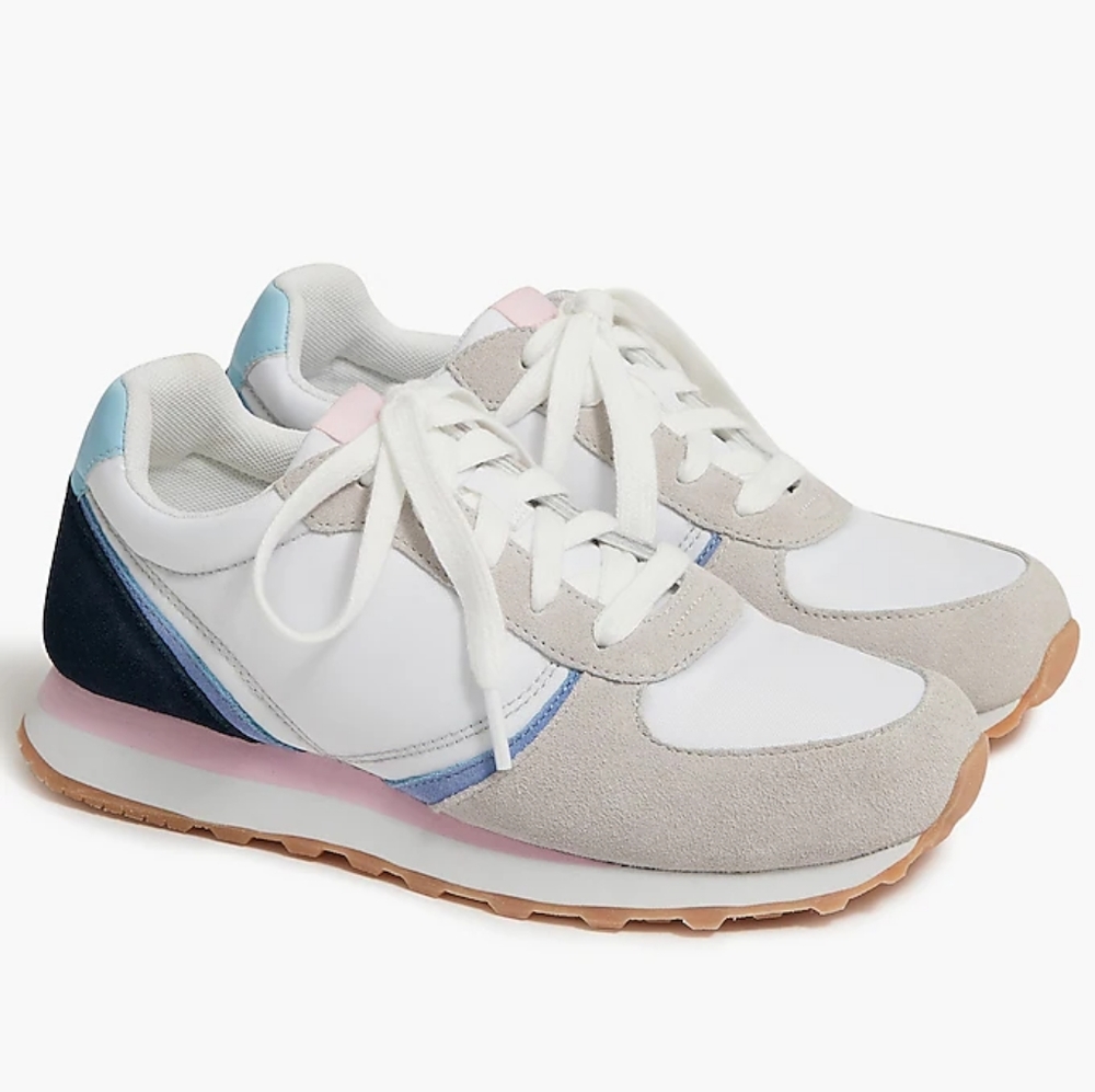 J. Crew City Sneakers White Multicolor Shoes NWT